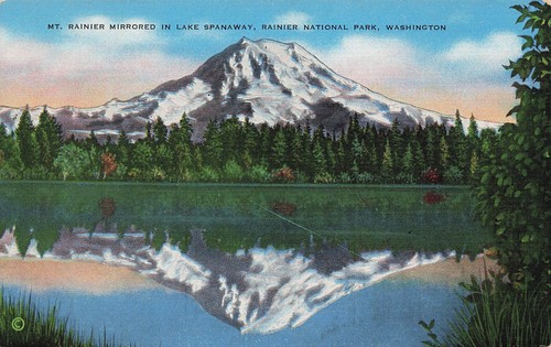 Rainier mirrored lake - mt,